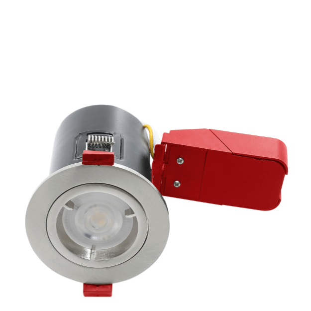 Satin Chrome - Ignis Plus GU10 Fire Rated Downlight Fixed Cans - Die-Cast