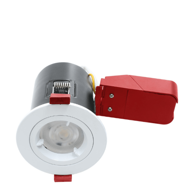 White - Ignis Plus GU10 Fire Rated Downlight Fixed Cans - Die-Cast
