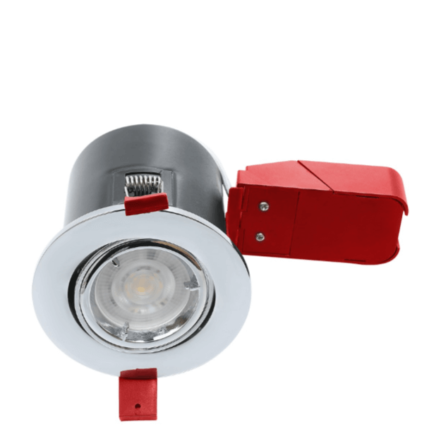 Chrome - Ignis Plus GU10 Fire Rated Downlight Tilt Cans - Die-Cast