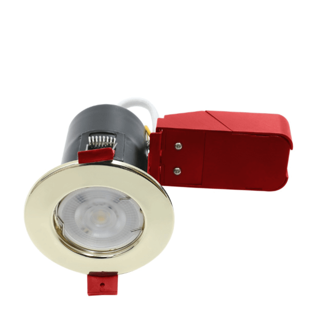Brass - Ignis Fire Rated Fixed GU10 Downlight Cans - Pressed Steel