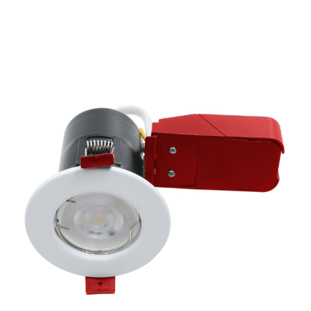 White - Ignis Fire Rated Fixed GU10 Downlight Cans - Pressed Steel