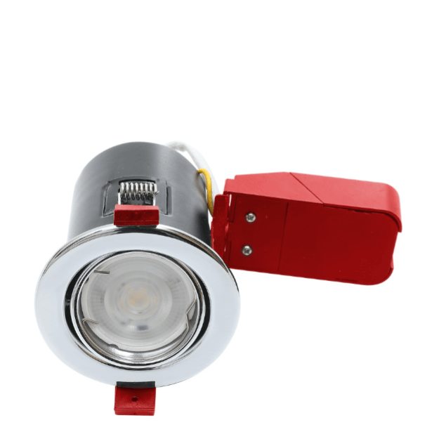 Chrome - Ignis Fire Rated Tilt GU10 Downlight Cans - Pressed Steel