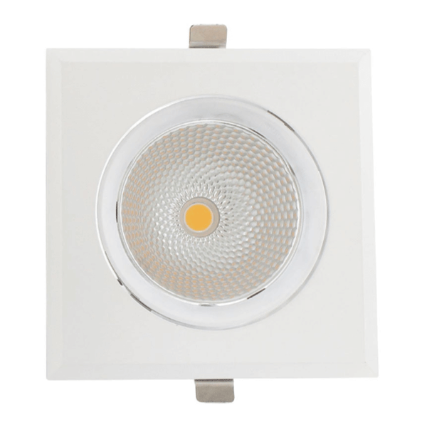 COB Downlight LED Square Rim Adjustable 30W 4000K White - CMD Online