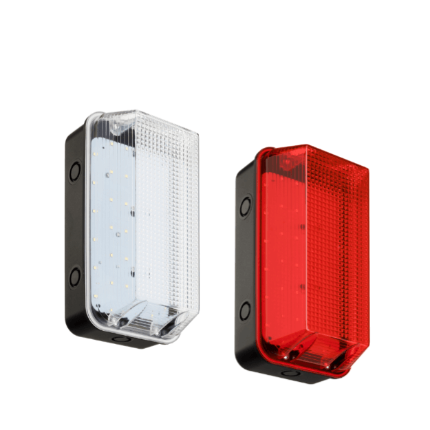 8W LED Bulkhead Black Base 100 to 240v Clear, Opal, Amber or Red Diffuser
