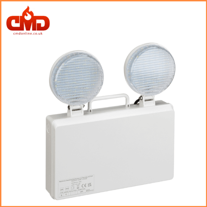 Left Side - LED Twin Spot Emergency Projector Fitting - 3hr IP20 - 5.2w