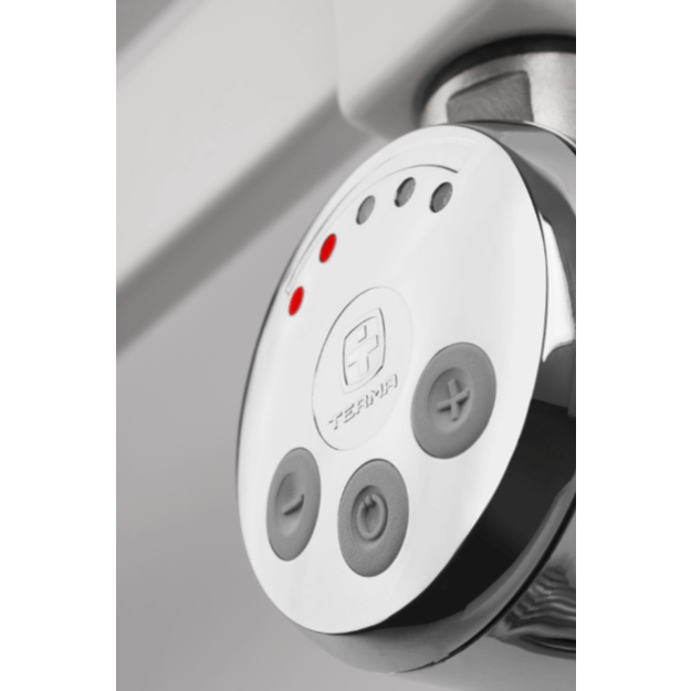 Chrome Close Up - Terma MEG Electrical Heating Element for Towel Radiators