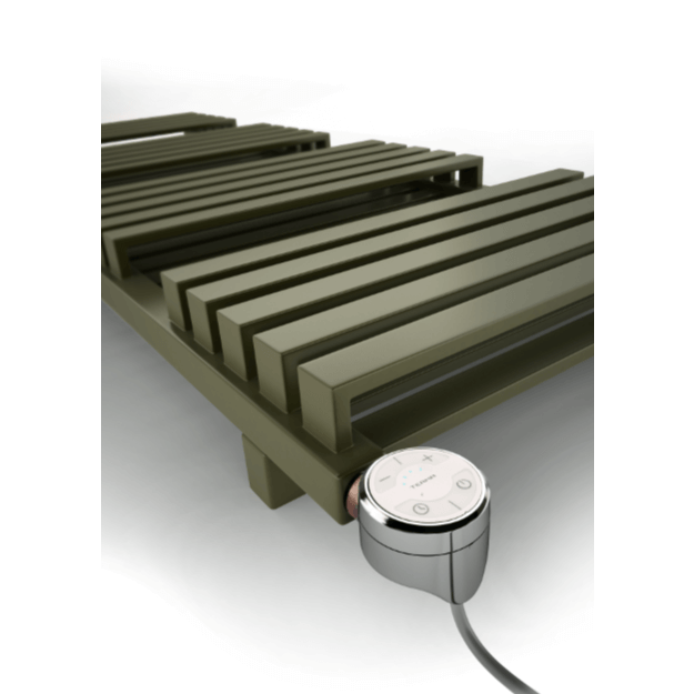 Chrome on grey Rad - Terma MOA Electrical Heating Element for Towel Radiators