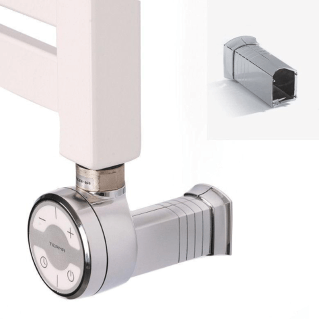 Chrome with Sleeve - Terma MOA Electrical Heating Element for Towel Radiators