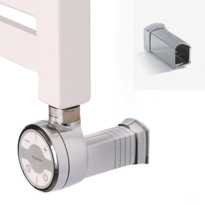 Chrome with Sleeve - Terma MOA Electrical Heating Element for Towel Radiators