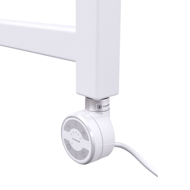 White on White Towel Rad - Terma MOA Electrical Heating Element for Towel Radiators