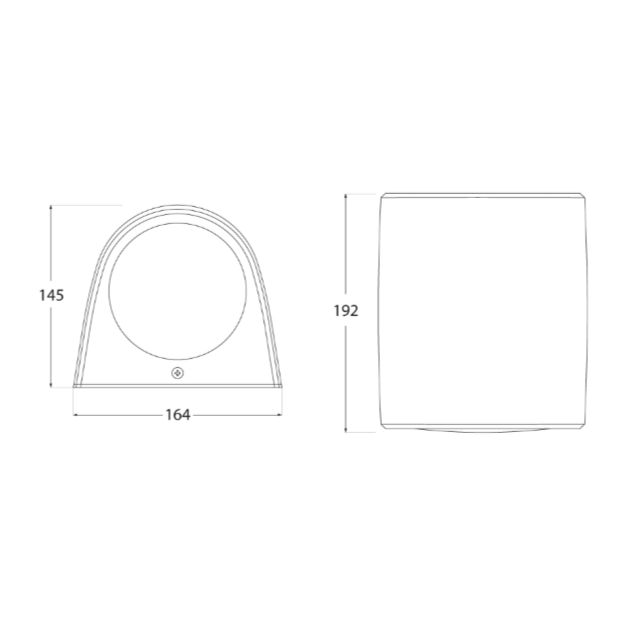 Dimensions - LED Bulkhead Outdoor Wall Light - Fumagalli Marta 160 Up & Down