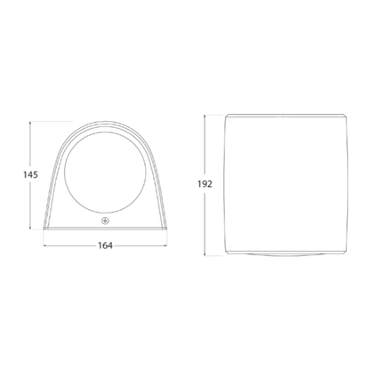 Dimensions - LED Bulkhead Outdoor Wall Light - Fumagalli Marta 160 Up & Down