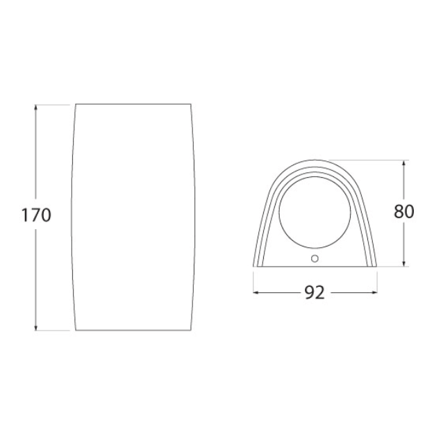 Dimension - LED Bulkhead Outdoor Wall Light - Fumagalli Marta 90 Up & Down