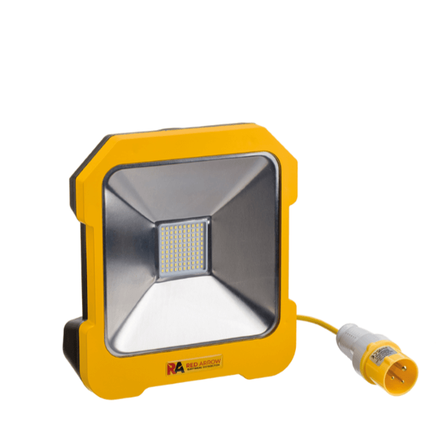ST20 110v Portable LED Task Light 20w Yellow Body Workspace Lighting - Flex n Plug