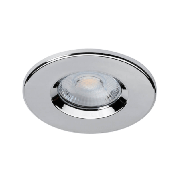 Chrome - 6w LED Fire Rated Downlight - STELLAR - Low Profile - 3CCT - Bezel Attachments