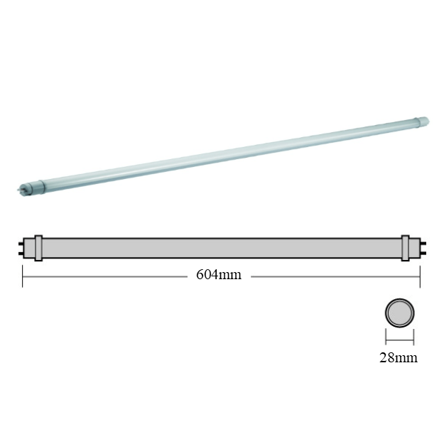 T8 LED Tubes - 2ft - 25 Pack