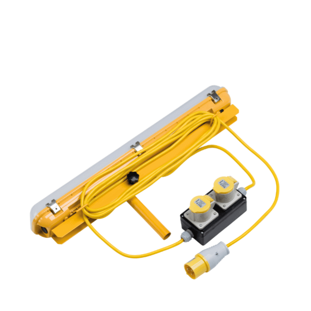 110v LED Weatherguard Tripod Worklight - Yellow Body and 5m Flex - head Only